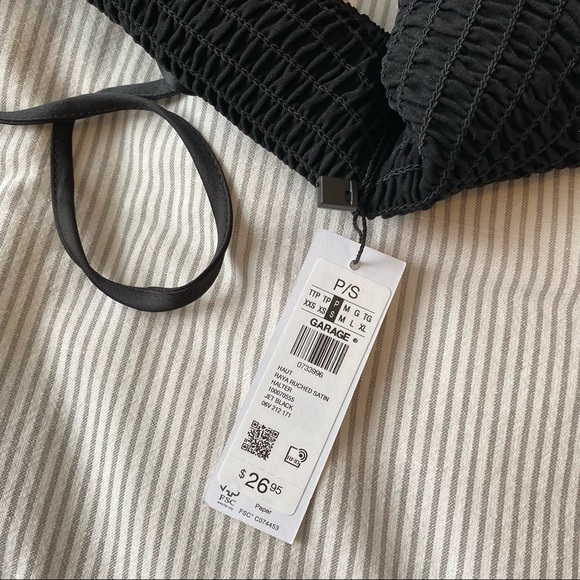 GARAGE RUCHED SATIN HALTER - Picture 4 of 4